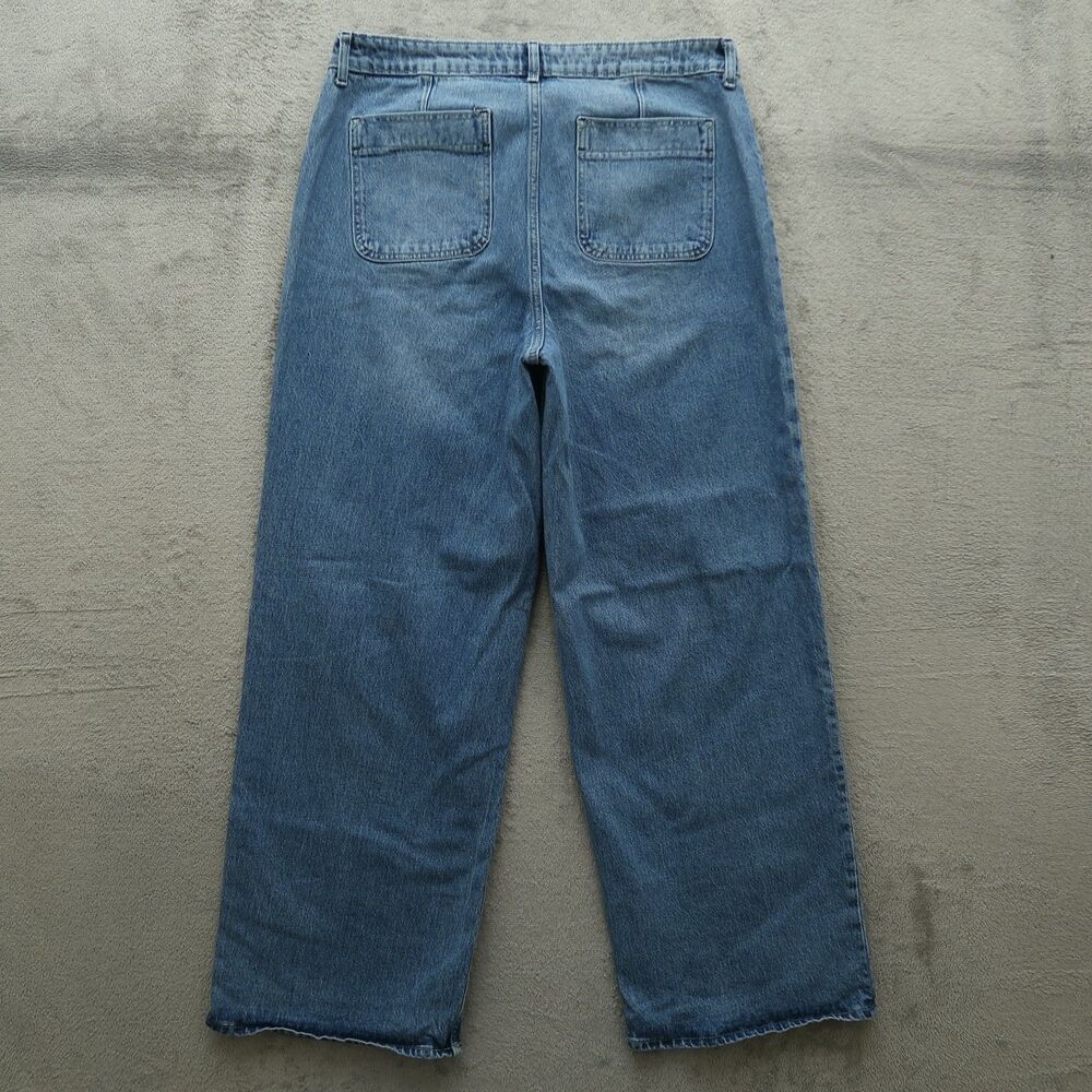 Free Assembly Jeans Women's Size 16 Super High-Rise Wide-Leg Denim 32" Inseam - Picture 12 of 16